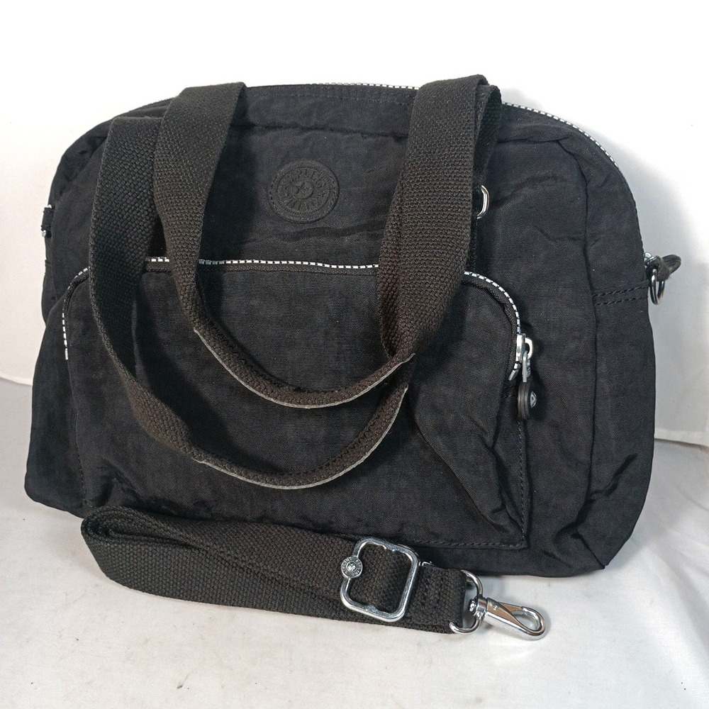 Kipling Dania Shoulder Tote Satchel in Black (Style HB6602-001)